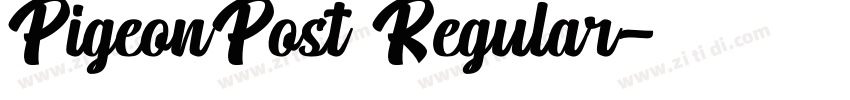 PigeonPost Regular字体转换
